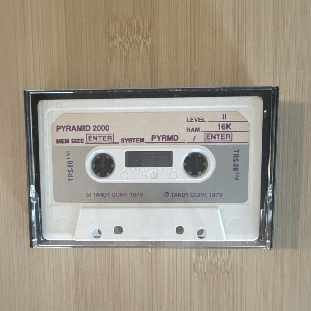 Tandy TRS-80 Pyramid 2000 Level II 16K RAM Cassette Tape, PYRMD